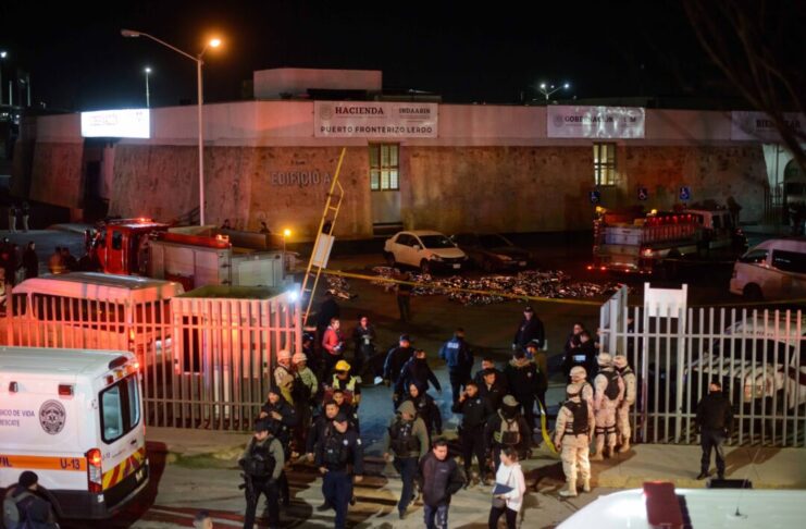 Incendio en estación migrante